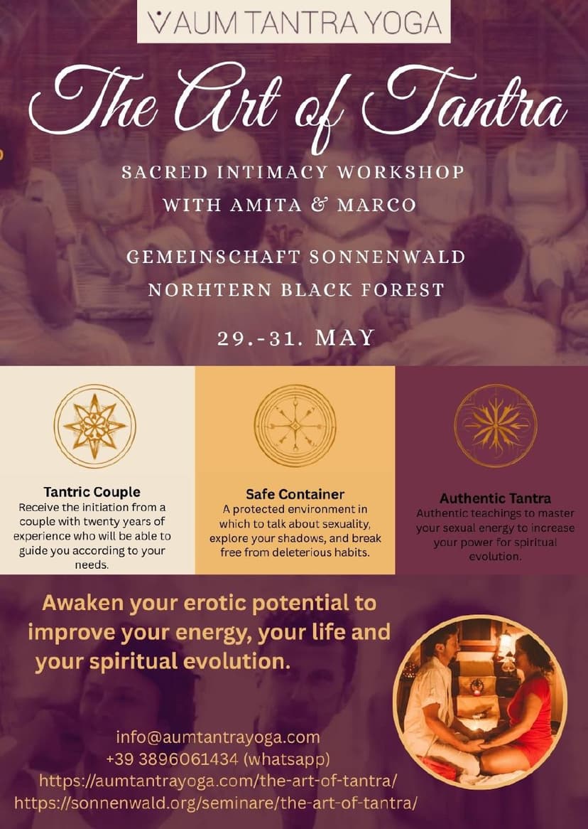 THE ART OF TANTRA Two-Day Initiation Workshop