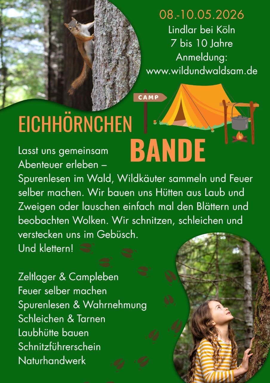 Wildniscamp Eichhörnchen für Kinder (7-10 Jahre)